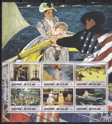 Guineea Bissau 2005 - Picturi ale impresioniștilor americani, Bloc, MNH foto