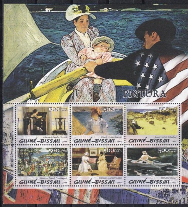 Guineea Bissau 2005 - Picturi ale impresioniștilor americani, Bloc, MNH