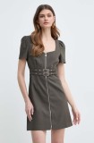 Morgan rochie RPIRO culoarea verde, mini, evazată, RPIRO