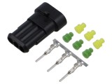 Conector TE Connectivity Superseal 1.5 3 pini 24VDC S-282105-1 cablu-cablu tată