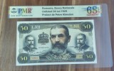 REPRODUCERE pe hartie cu filigran si fire UV proiect bancnota 50 Lei 1929 nr.174