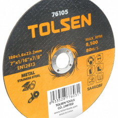 Disc plat de taiere metal, si otel inoxidabil, 180x1.6x22 mm