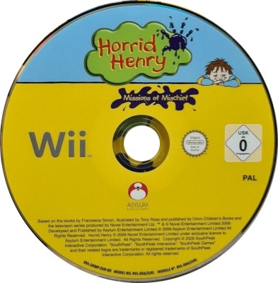 Joc Wii Horrid Henry Missions of Mischief Nintendo Wii classic, Wii mini, Wii U foto