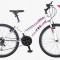 Bicicleta MTB copii TEC Eros, culoare alb/roz/mov, roata 24&quot;, cadru din otelPB Cod:222425000111