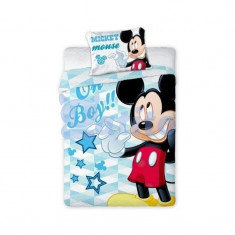 Lenjerie de pat Faro Mickey Mouse 100 x 135 cm foto