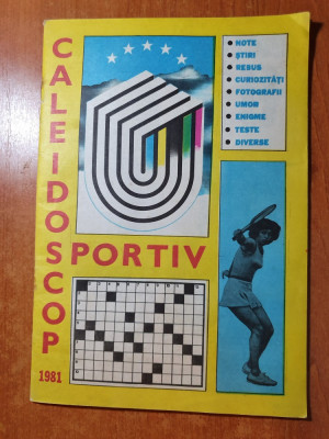 caleidoscop sportiv iulie 1981- revista total necompletata ( rebus,umor,enigme ) foto