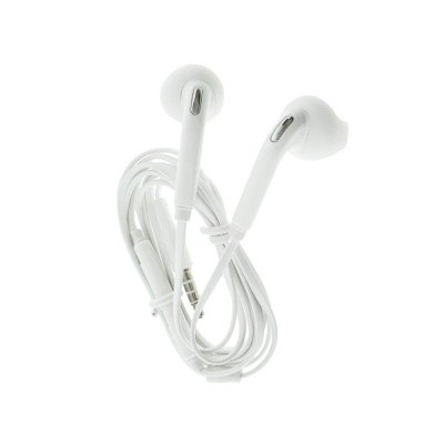 Casti In-Ear cu microfon, pentru Samsung S6, EG920LW, control pe fir, cablu 120 cm, conector jack 3.5mm, albe foto