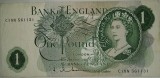 CY - "One Pound 1970 Marea Britanie" circulata / semnatura: JQ Hollom / portret Regina Elizabeth II