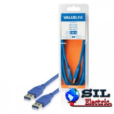 Adaptor USB A 3.0 tata- USB A 2.00 m albastru foto