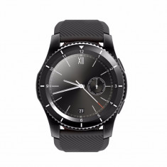 Ceas Smartwatch Techstar? DT No.1 G8, MTK2502, Bluetooth 4.0, SIM, Notificari, Monitorizare Puls, Culoare Negru foto