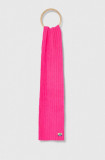 American Vintage esarfa de lana culoarea roz, neted