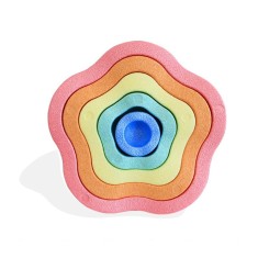 Jucarie Senzoriala de Echilibru, Flippy, Tip Stepping Stones, 5 Piese, din Spuma, pentru Miscare, Sarituri, Prindere, Diametru 28 cm, Model 2, Multico