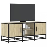 VidaXL Dulap TV, stejar sonoma, 100x35x41 cm, lemn prelucrat și metal