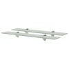 Gossi rafturi suspendate, 2 buc., 60 x 20 cm, sticla, 8 mm