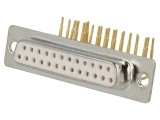 Conector D-Sub 25 pini soclu mamă PCB 90&deg; THT