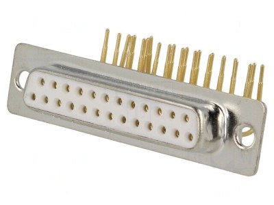 Conector D-Sub 25 pini soclu mamă PCB 90&amp;deg; THT foto