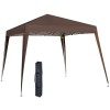 Pavilion pentru gradina/terasa, cadru otel, material Oxford, pliabil, cafeniu, 2.97x2.97x2.5 m, ART
