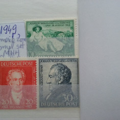 1949-Zona Americana-GOETHE-Complet set-MNH-Perfect