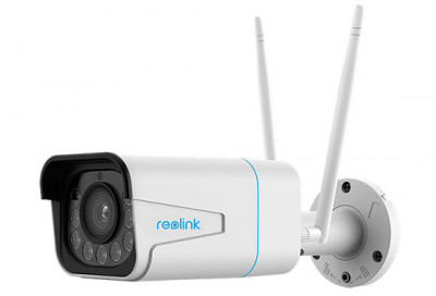 Camera supraveghere WiFi, Reolink RLC-511WA, 5 MP, zoom optic 5x, detectare persoana/vehicul, vedere nocturna color, notificari Push pe telefon, slot foto