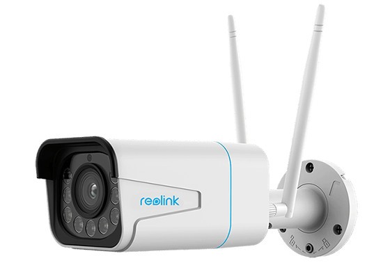 Camera supraveghere WiFi, Reolink RLC-511WA, 5 MP, zoom optic 5x, detectare persoana/vehicul, vedere nocturna color, notificari Push pe telefon, slot