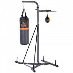 HOMCOM Aparat Multifuncțional pentru Box, cu Sac de Box Reglabil și Punching Ball, Ideal pentru Antrenament și Fitness Acasă | Aosom Romania