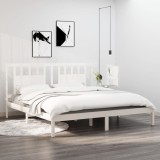Cumpara ieftin Cadru de pat, alb, 200x200 cm, lemn masiv de pin