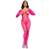 Chilirose Corsets-CR-4894 Body din Plasă Neon Roz S/M