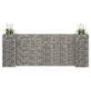 Jardiniera gabion &icirc;n forma de H, 260 x 40 x 100 cm, sarma otel GartenMobel Dekor, vidaXL