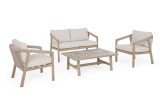 Cumpara ieftin Set mobilier gradina, terasa Kalimera Timber 106x73x38 cm, 64x73x78 cm, 122x73x78 cm