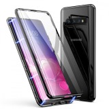 Husa Magnetic Glass 360&deg; (sticla fata + spate) pentru Samsung Galaxy S10+, Negru