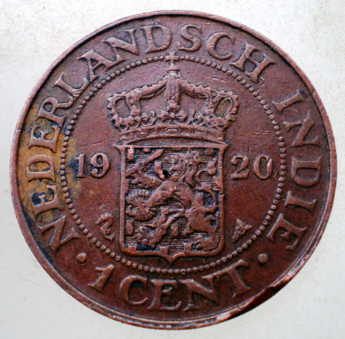 1.836 INDIILE OLANDEZE NETHERLANDS EAST INDIES 1 CENT 1920