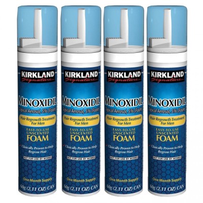 Set Spuma, Kirkland Signature, Minoxidil 5%, Tratament Impotriva Caderii Parului, 4x 60ml foto