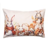 Cumpara ieftin Fata perna textil multicolor Iepurasi 35x50 cm