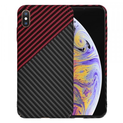 Husa pentru Apple iPhone XS Max, Techsuit, Carbonite FiberShell Vortex, Rosie foto