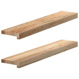 Cumpara ieftin Pervaz 2 buc lemn masiv de stejar netratat 80x15x2 cm