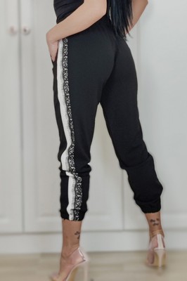 G695-1 Pantaloni casual cu talie medie foto