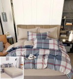 Cumpara ieftin Lenjerie Pat Bumbac 6 Piese Cu Elastic Crem Andreea Sx098, 180x200 cm, 200x230 cm, Fata Perna 55x75, 70x70 cm