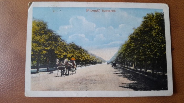 Carte postala, Ploiesti Bulevardul, 1917