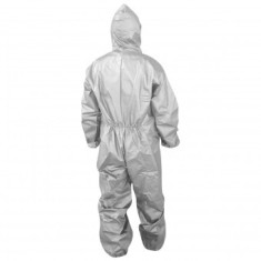 Combinezon XL polipropilena impermeabil alb/negru