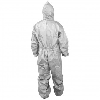 Combinezon XL polipropilena impermeabil alb/negru