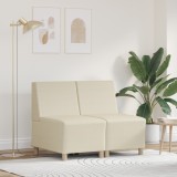 vidaXL Scaune canapea 2 pcs Crem 55 x 74 x 82 cm Piele artificială