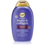 OGX Biotin &amp; Collagen Șampon pentru &icirc;ngroșare pentru păr cu volum 385 ml