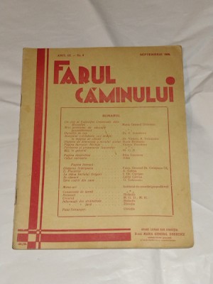 REVISTA FARUL CAMINULUI Anul III - Nr.2, SEPTEMBRIE 1935 foto