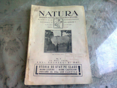 REVISTA NATURA NR.5/1933 foto