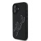 Husa pentru Apple iPhone 16, Karl Lagerfeld, 3D Rubber Signature, Neagra