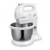 Mixer cu bol Heinner HMBR-300W, 300W, 3.4L, 5 viteze + Turbo, bol inox, teluri si palete inox, alb