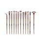 Set 12 Pensule Machiaj MyStyle Nude - Profesionale, Cosmetice, Aplicare Perfecta, Par Natural &amp; Sintetic, Curatare Usoara