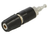 Conector banană 2mm soclu 6A 30VAC 60VDC negru Hirschmann T&amp;M MPK 1