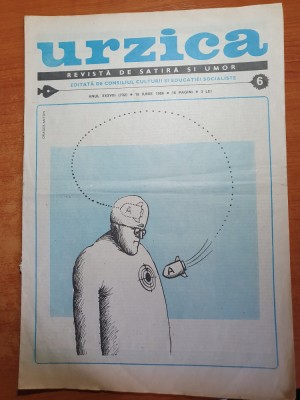 revista urzica 15 iunie 1986 -revista de satira si umor foto