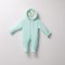 Salopeta plusata de iarna pentru bebelusi, Tongs Baby, captusita cu fermoar, verde (Marime: 3-6 Luni)